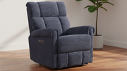 Perfect Match Classic Nocturne Blue Power Rocker Recliner – Upholstered Living Room Chair | Gallery Furniture