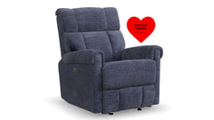 Sillón reclinable «Perfect Match Classic Nocturne Blue Power Rocker» – Sillón tapizado para salón | Gallery Furniture