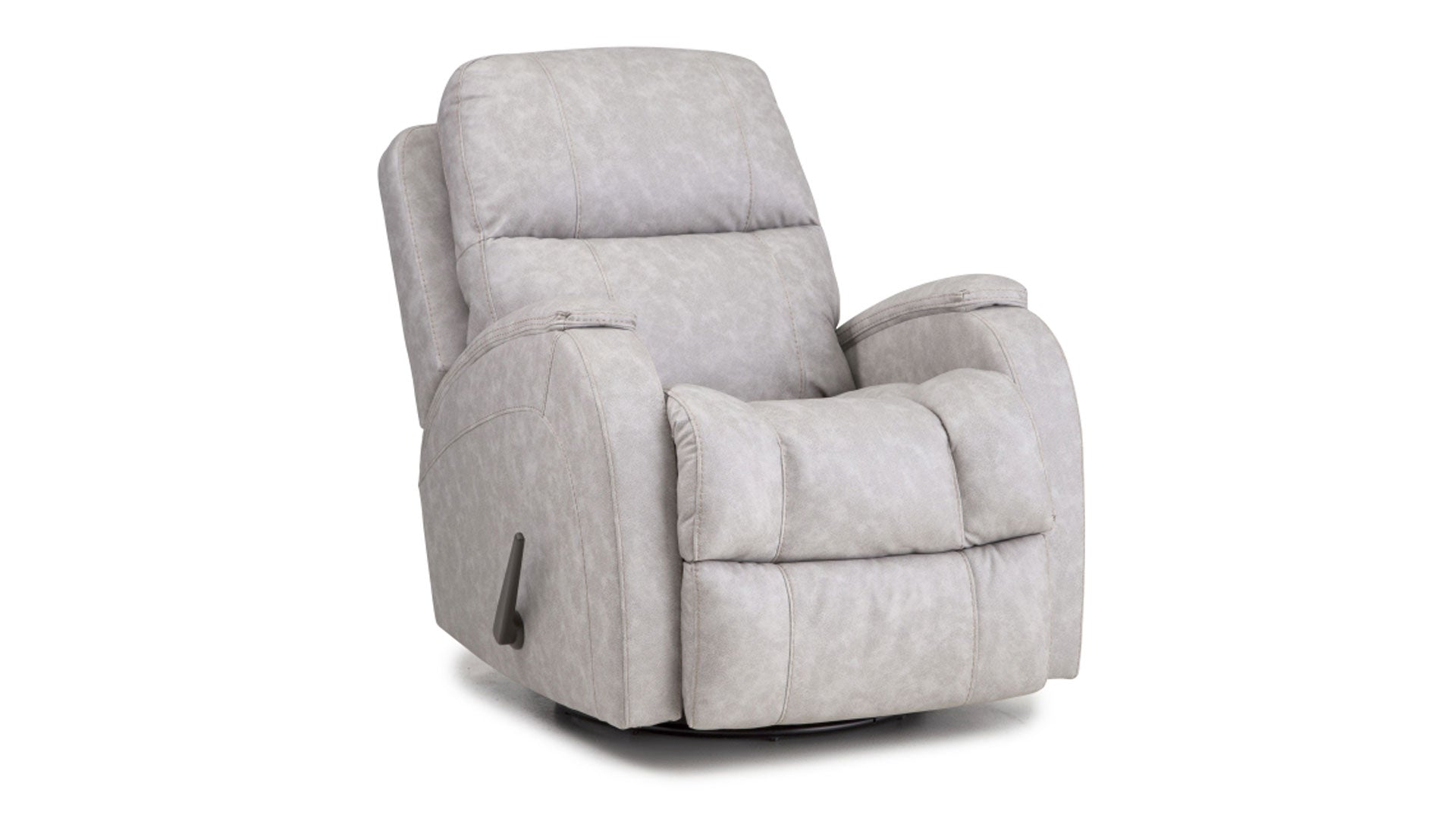 Zena Pebble Manual Swivel Glider Recliner – Upholstered Living Room Chair Made in USA | Gallery Furniture