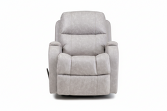 Zena Pebble Manual Swivel Glider Recliner – Upholstered Living Room Chair Made in USA | Gallery Furniture