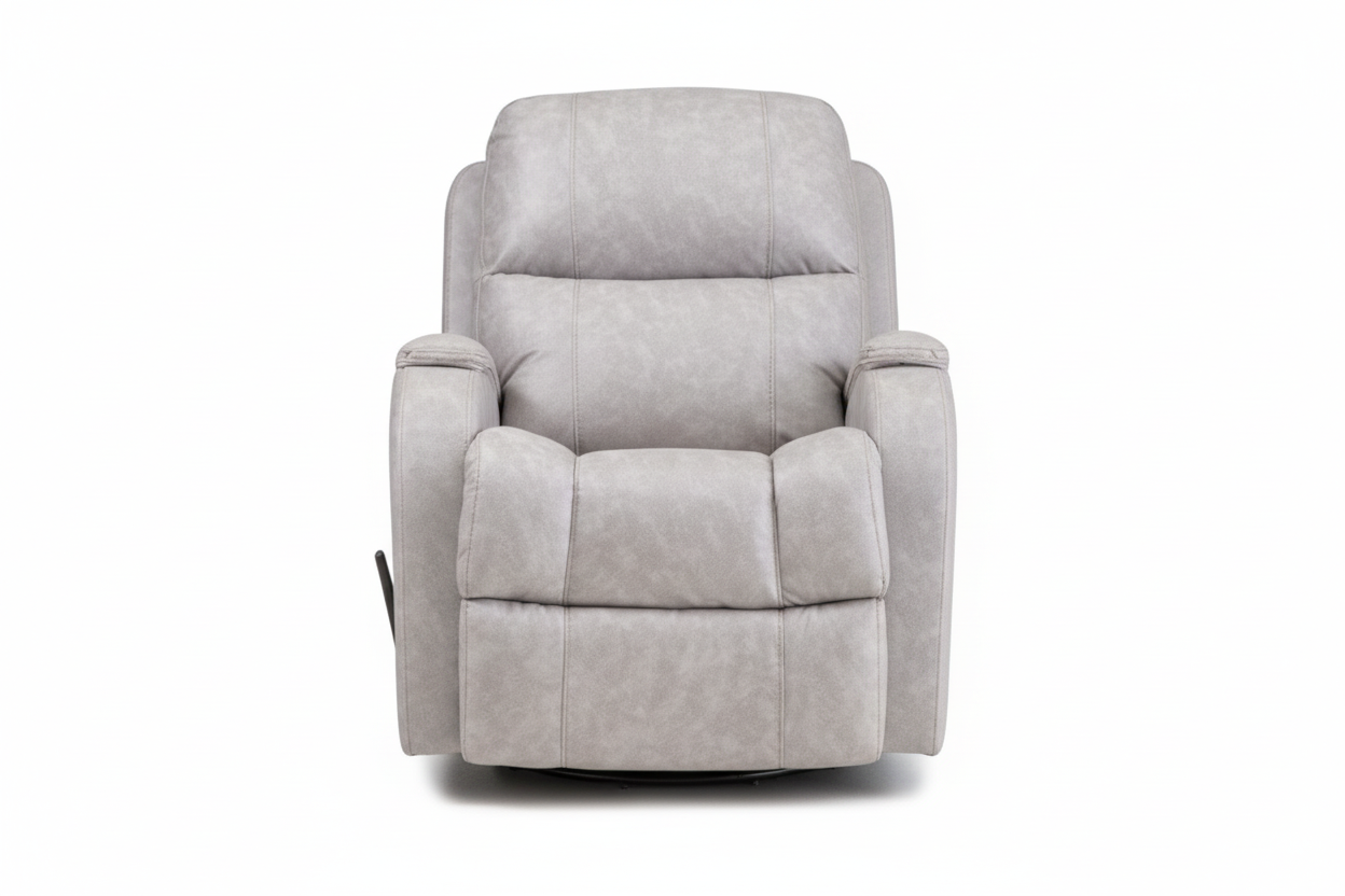 Zena Pebble Manual Swivel Glider Recliner – Upholstered Living Room Chair Made in USA | Gallery Furniture