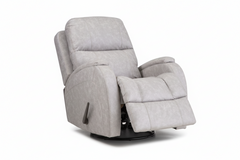 Zena Pebble Manual Swivel Glider Recliner – Upholstered Living Room Chair Made in USA | Gallery Furniture