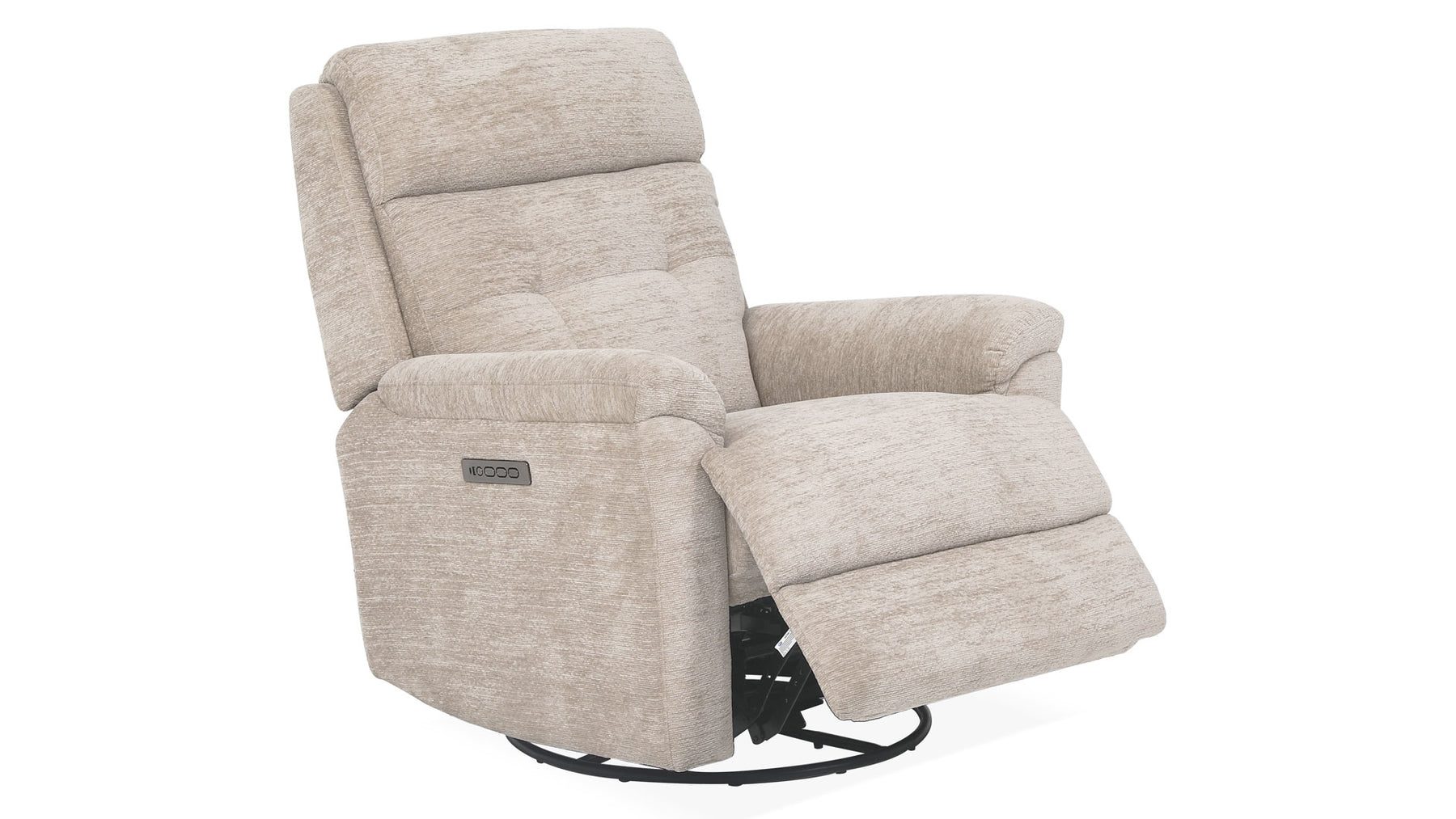Sillón reclinable giratorio «Sophisticated Oat Power» de Perfect Match – Sillón tapizado para salón | Gallery Furniture