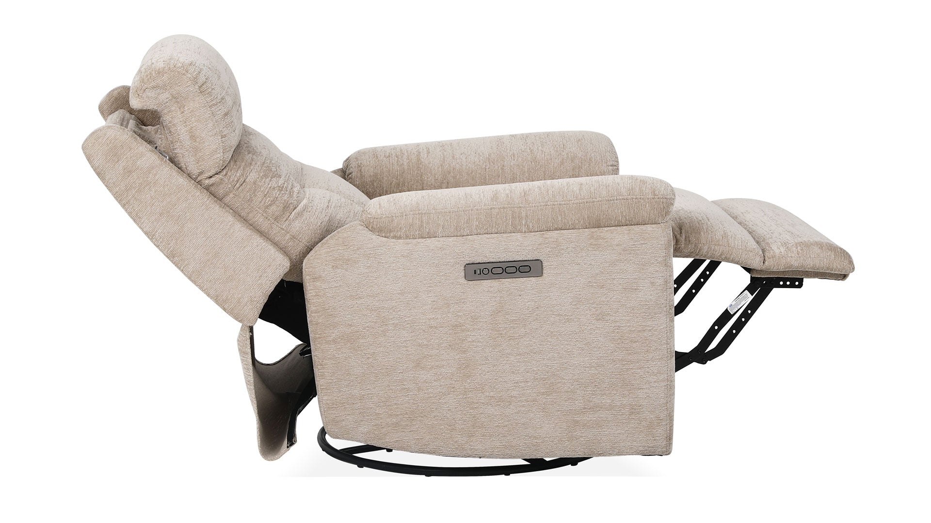 Sillón reclinable giratorio «Sophisticated Oat Power» de Perfect Match – Sillón tapizado para salón | Gallery Furniture