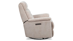 Sillón reclinable giratorio «Sophisticated Oat Power» de Perfect Match – Sillón tapizado para salón | Gallery Furniture