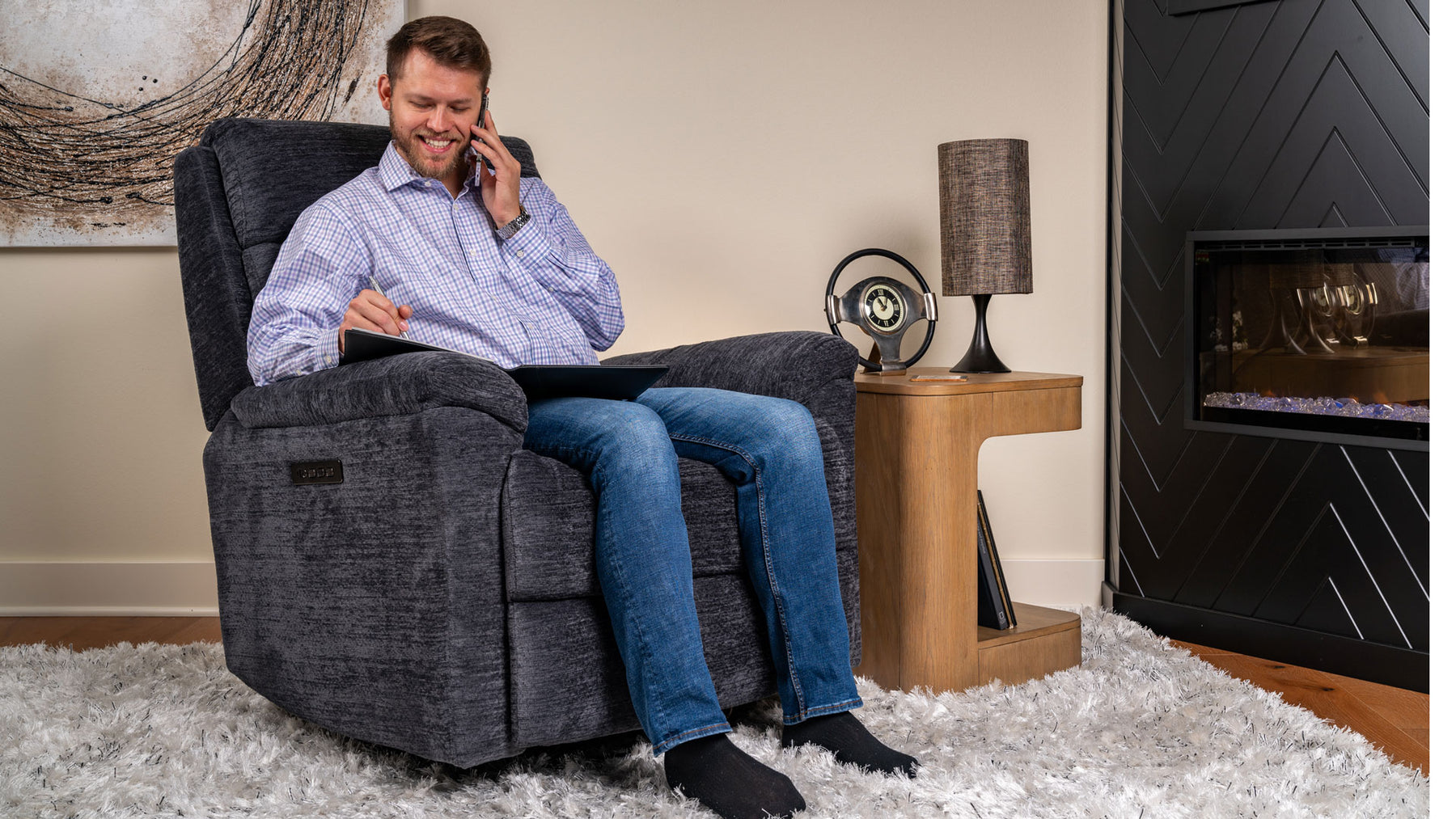 Nuevo Perfect Match Sofisticado P3 Reclinable Giratorio Eléctrico de Acero