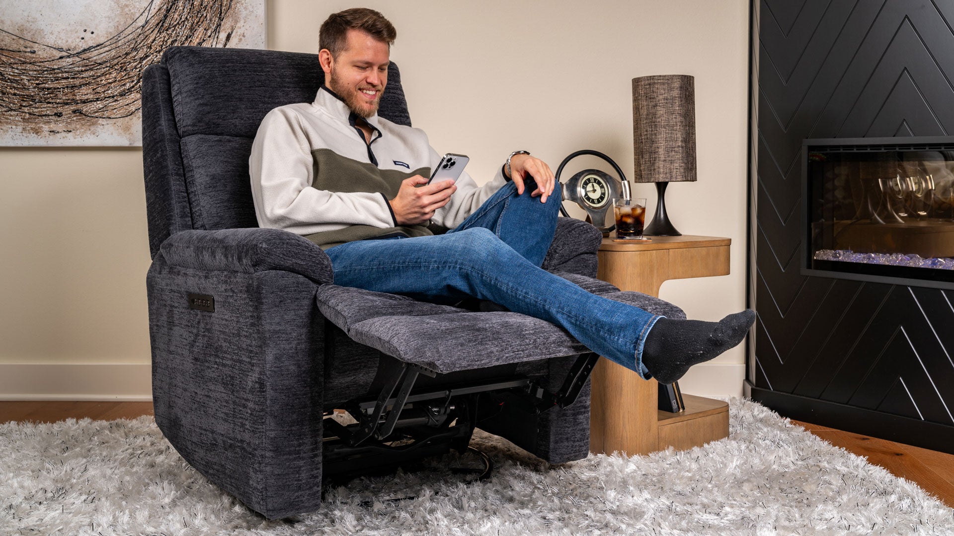 Nuevo Perfect Match Sofisticado P3 Reclinable Giratorio Eléctrico de Acero