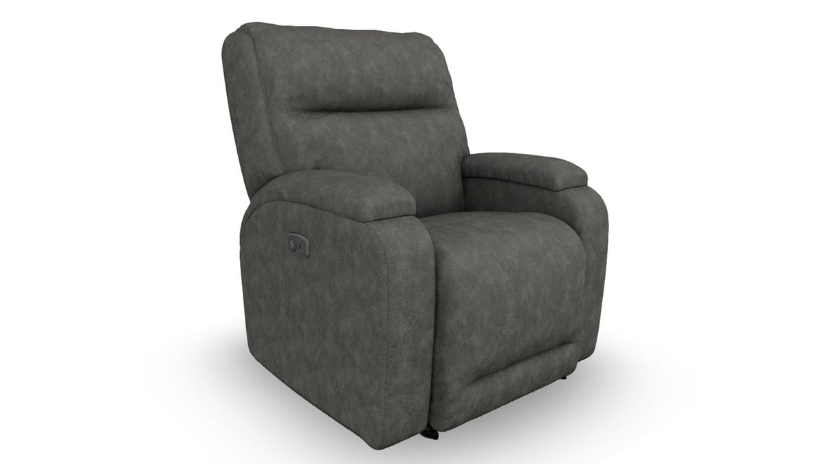 Maverly Slate Power Rocker Recliner – Upholstered Living Room Chair Made in USA | Gallery Furniture