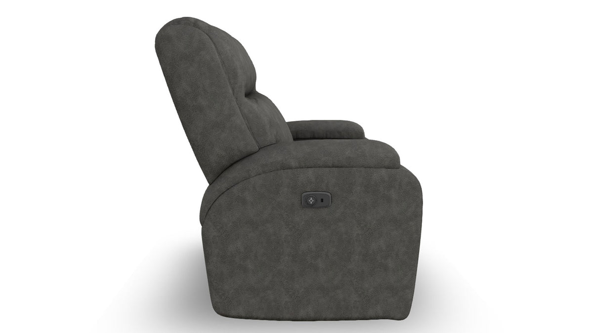 Maverly Slate Power Rocker Recliner – Upholstered Living Room Chair Made in USA | Gallery Furniture