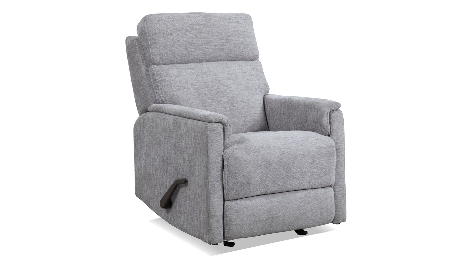 Perfect Match Compact Moon Gray Manual Rocker Recliner – Upholstered Living Room Chair | Gallery Furniture