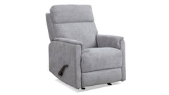 Perfect Match Compact Moon Gray Manual Rocker Recliner – Upholstered Living Room Chair | Gallery Furniture