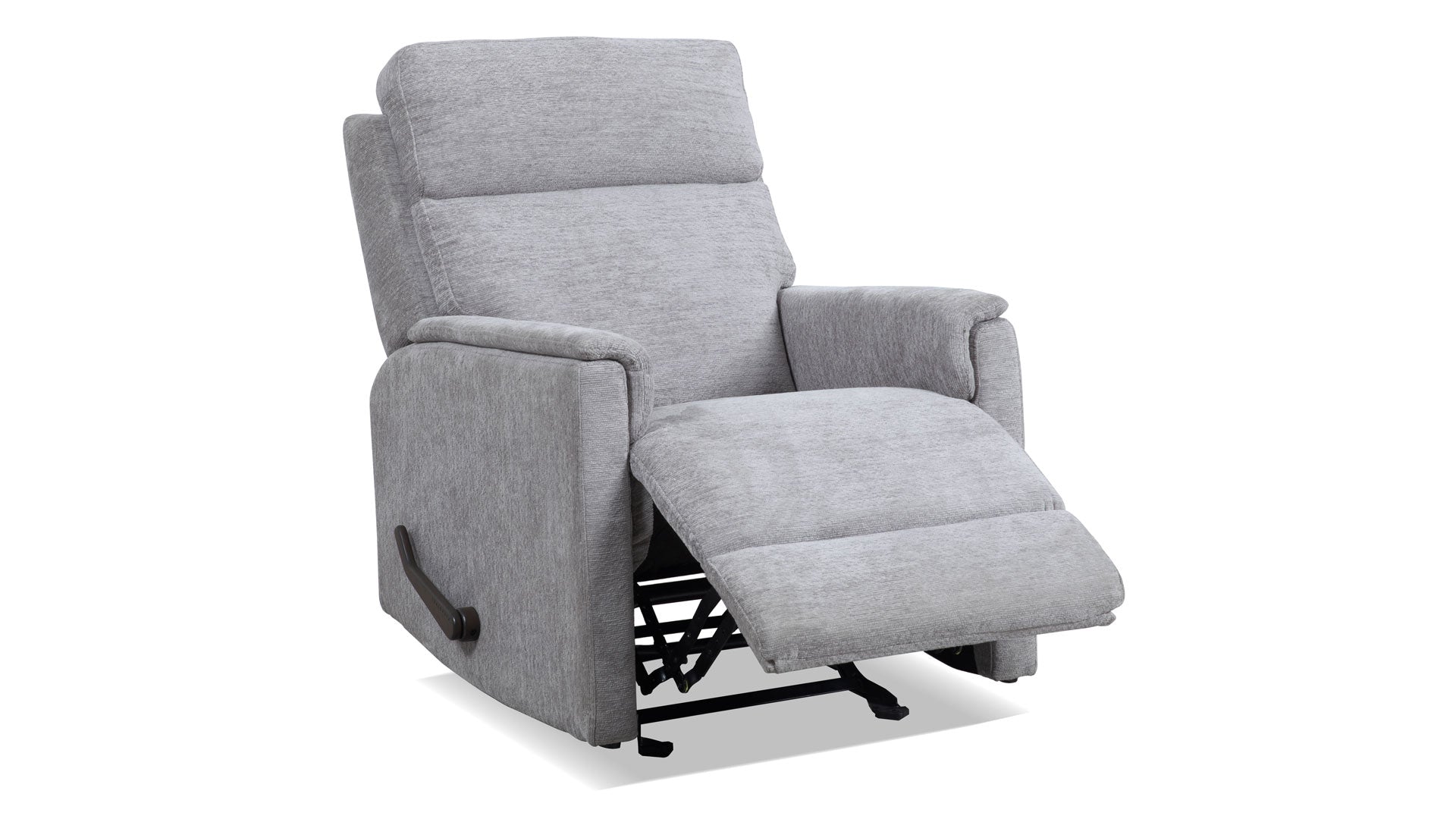 Perfect Match Compact Moon Gray Manual Rocker Recliner – Upholstered Living Room Chair | Gallery Furniture