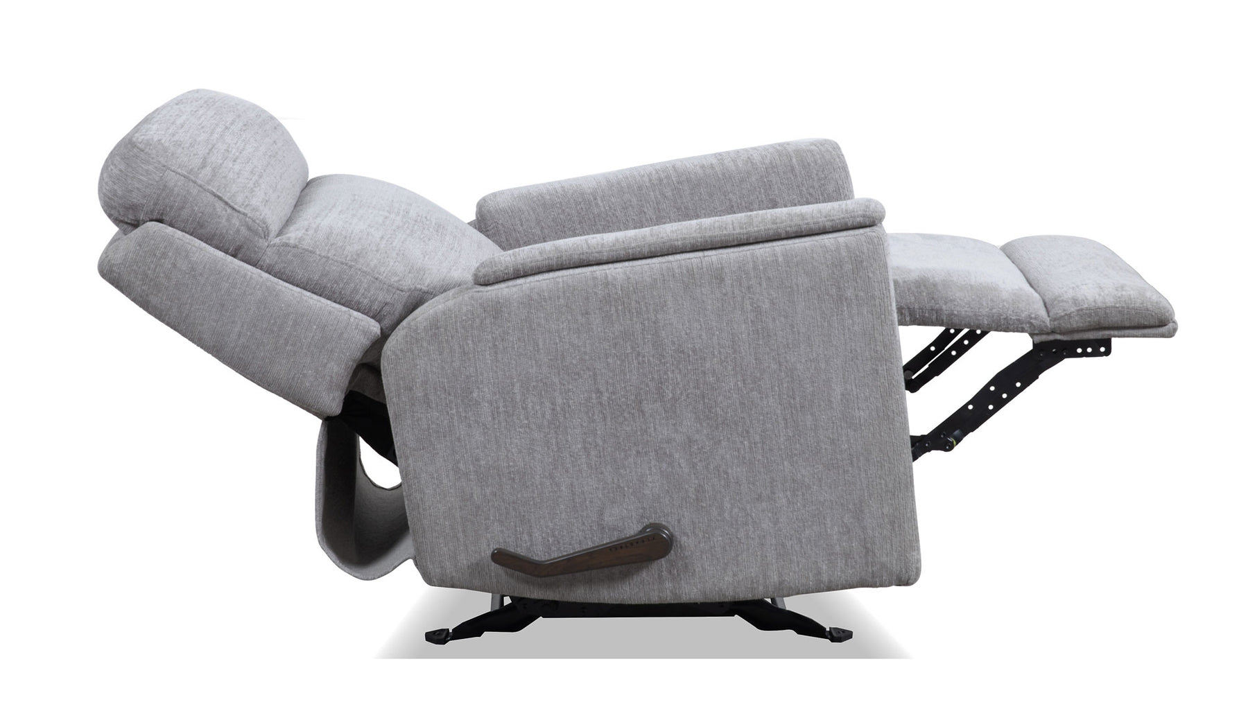 Perfect Match Compact Moon Gray Manual Rocker Recliner – Upholstered Living Room Chair | Gallery Furniture