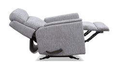 Perfect Match Compact Moon Gray Manual Rocker Recliner – Upholstered Living Room Chair | Gallery Furniture
