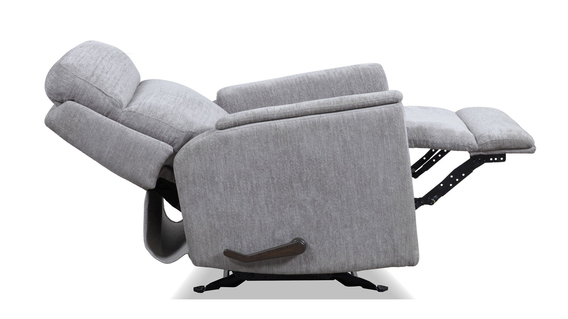 Perfect Match Compact Moon Gray Manual Rocker Recliner – Upholstered Living Room Chair | Gallery Furniture