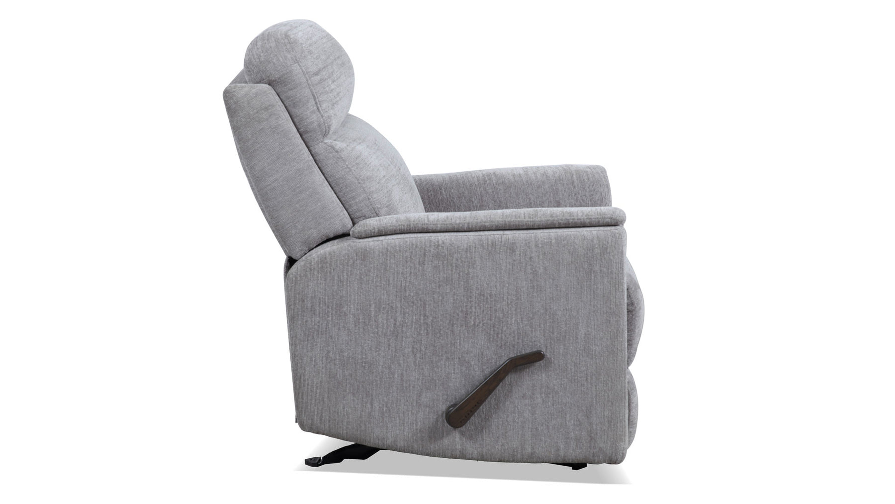 Perfect Match Compact Moon Gray Manual Rocker Recliner – Upholstered Living Room Chair | Gallery Furniture