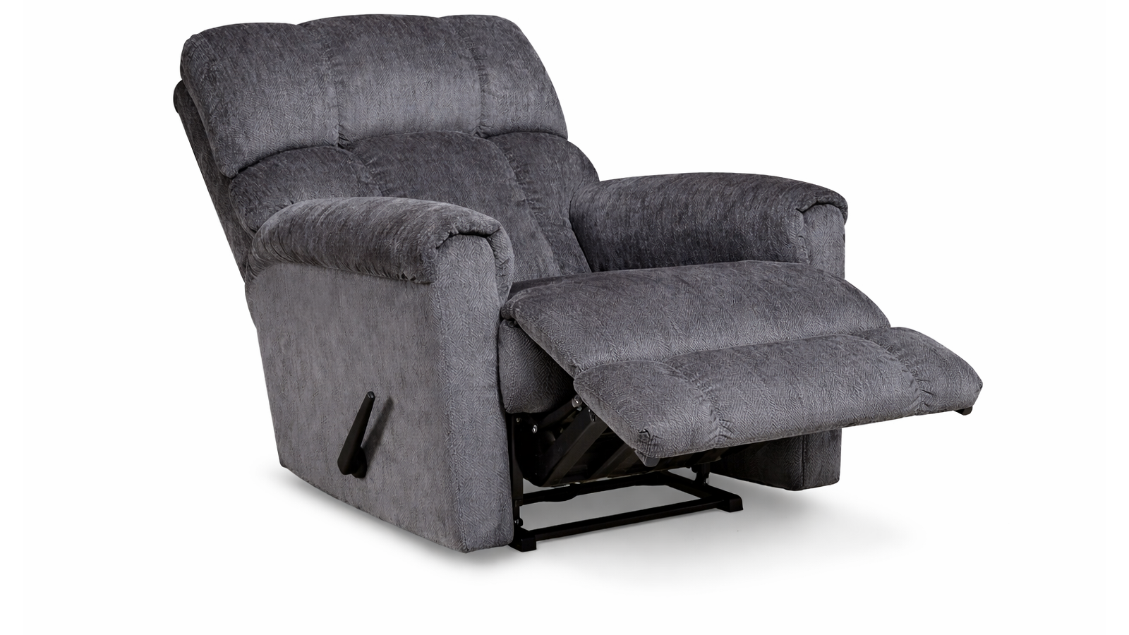 Grey Manual Rocker Recliner – Upholstered Living Room Chair Made in USA | Gallery Furniture