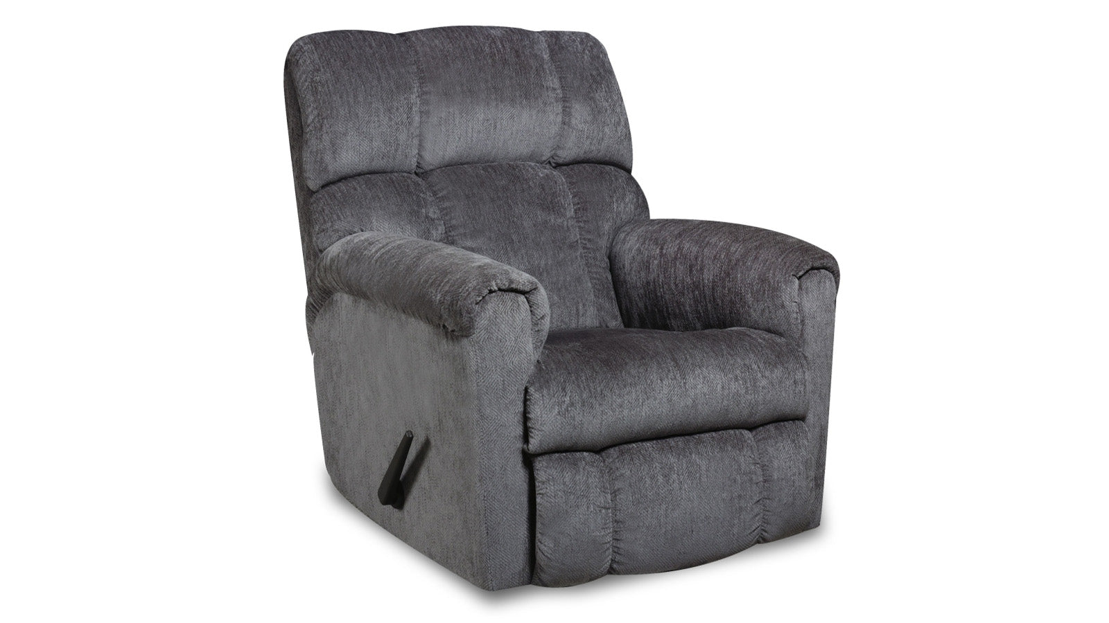 Grey Manual Rocker Recliner – Upholstered Living Room Chair Made in USA | Gallery Furniture