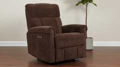 Sillón reclinable Power Rocker «Perfect Match Classic» en color marrón búfalo – Sillón tapizado para salón | Gallery Furniture