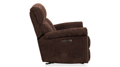 Sillón reclinable Power Rocker «Perfect Match Classic» en color marrón búfalo – Sillón tapizado para salón | Gallery Furniture