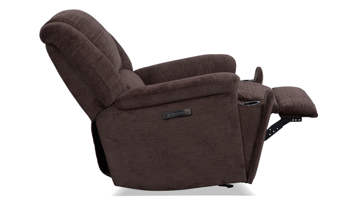Perfect Match Plush Buffalo Brown Power Rocker Recliner – Upholstered Living Room Chair | Gallery Furniture