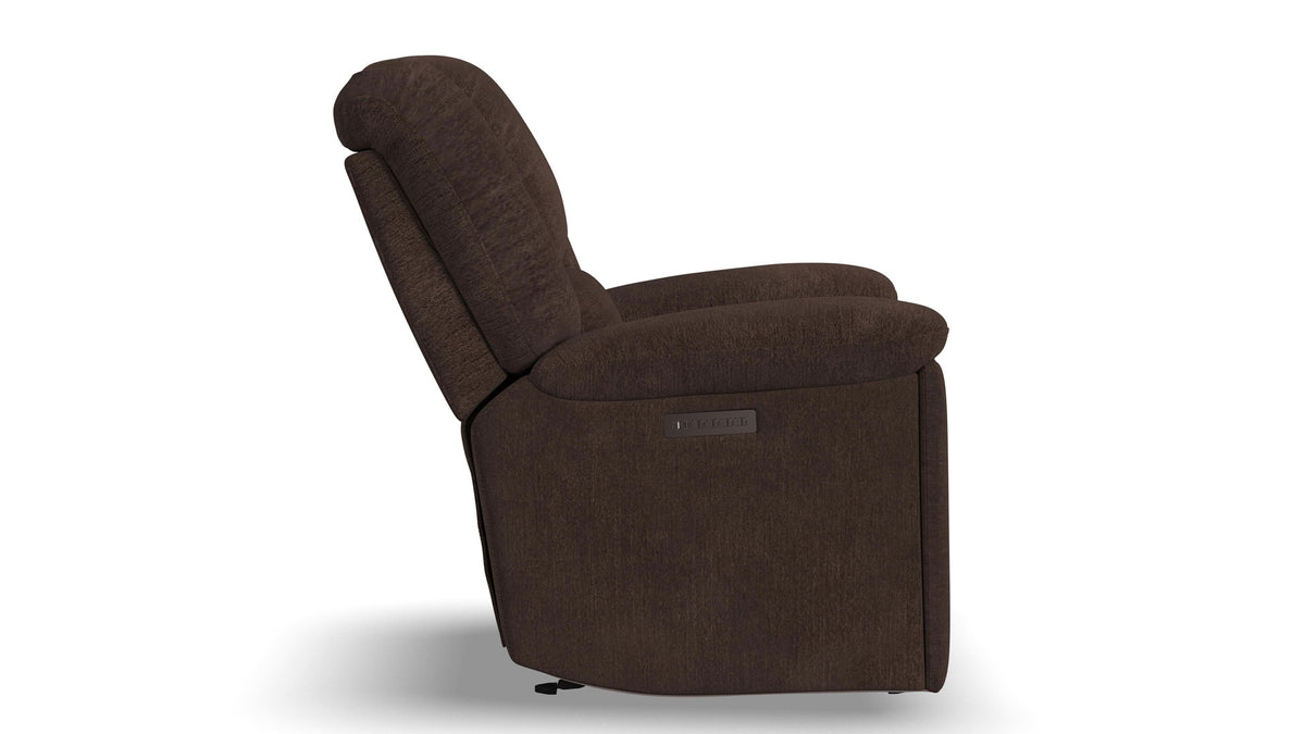 Perfect Match Plush Buffalo Brown Power Rocker Recliner – Upholstered Living Room Chair | Gallery Furniture