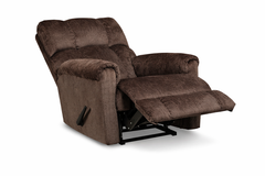 Sillón reclinable manual Godiva – Sillón de salón tapizado en marrón, fabricado en EE. UU. | Gallery Furniture