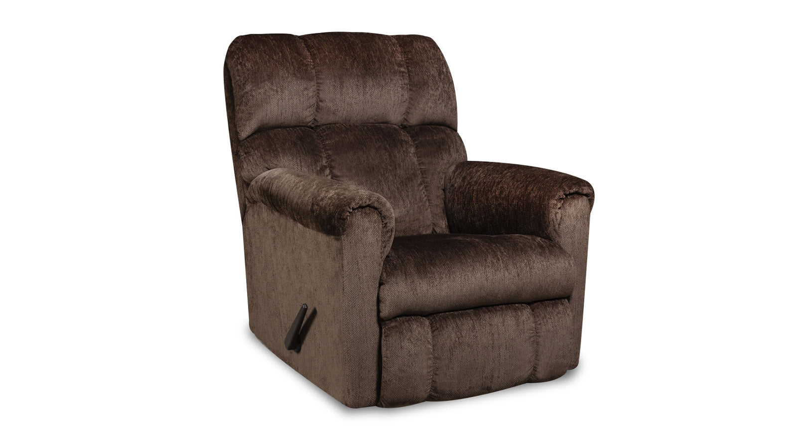 Sillón reclinable manual Godiva – Sillón de salón tapizado en marrón, fabricado en EE. UU. | Gallery Furniture