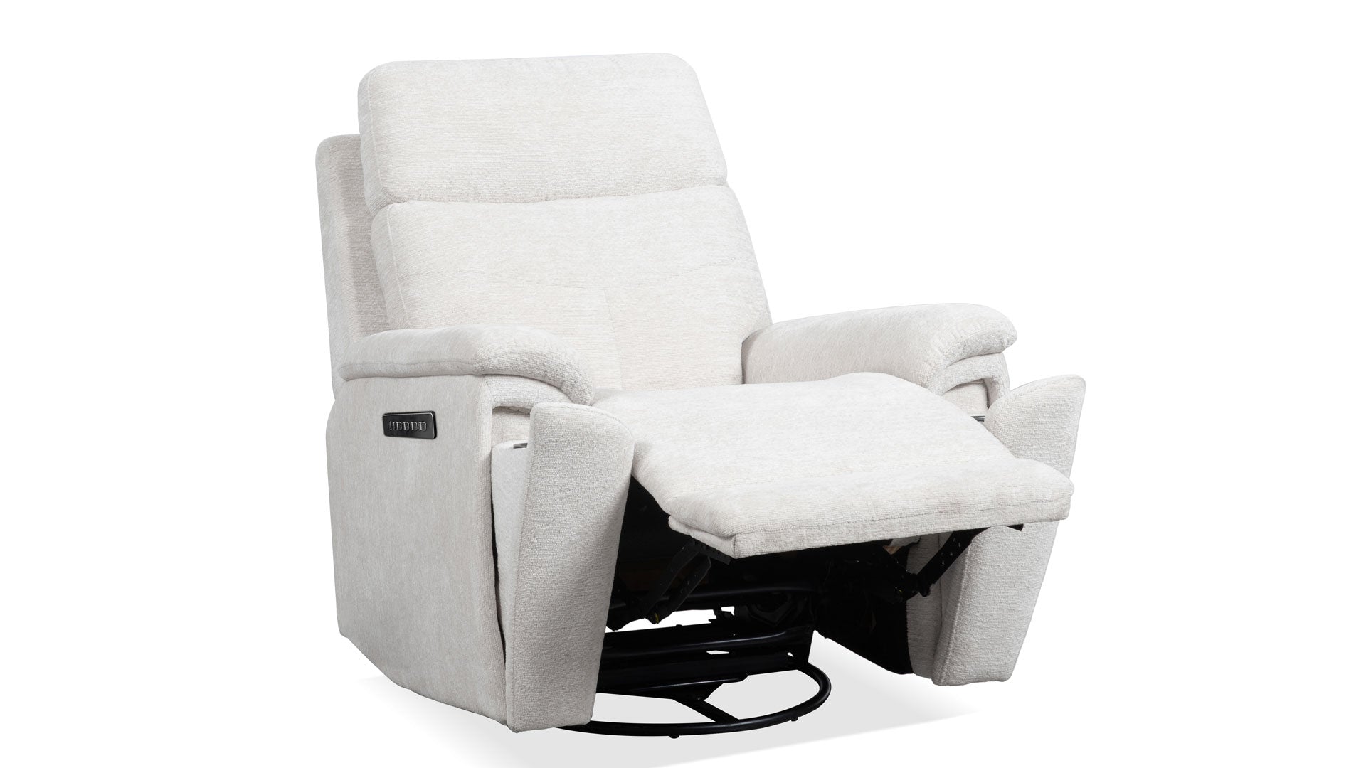 Sillón reclinable giratorio «Perfect Match» con tapizado «Refined Pearl Power» – Sillón tapizado para salón | Gallery Furniture
