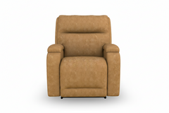 Sillón reclinable Maverly Pecan Power Rocker – Sillón tapizado para salón fabricado en EE. UU. | Gallery Furniture