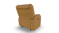 Sillón reclinable Maverly Pecan Power Rocker – Sillón tapizado para salón fabricado en EE. UU. | Gallery Furniture