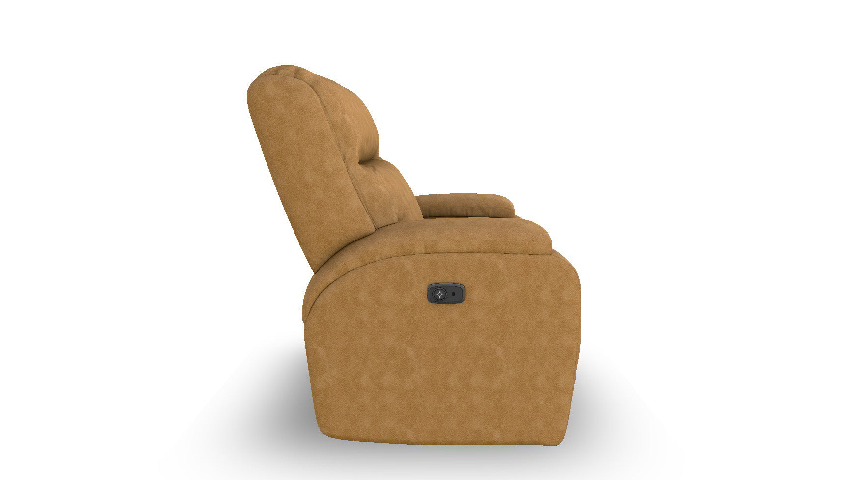 Sillón reclinable Maverly Pecan Power Rocker – Sillón tapizado para salón fabricado en EE. UU. | Gallery Furniture