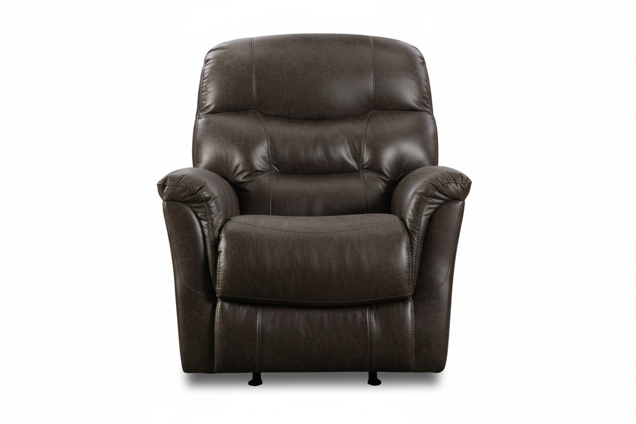 Sierra Charcoal Manual Rocker Recliner – Upholstered Living Room Chair Made in USA | Gallery Furniture