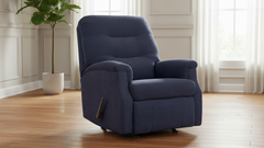 Parkway Navy Manual Rocker Recliner – Upholstered Living Room Chair Made in USA | Gallery Furniture