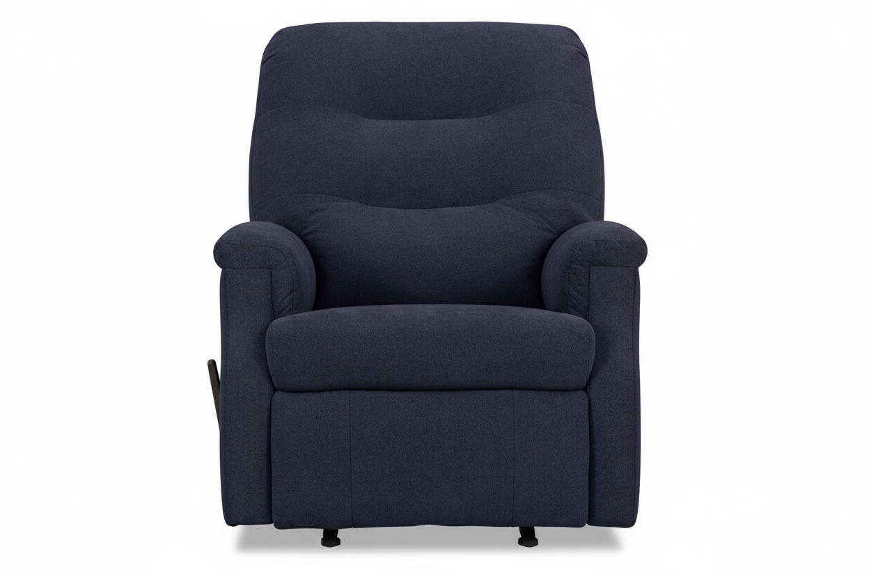 Parkway Navy Manual Rocker Recliner – Upholstered Living Room Chair Made in USA | Gallery Furniture