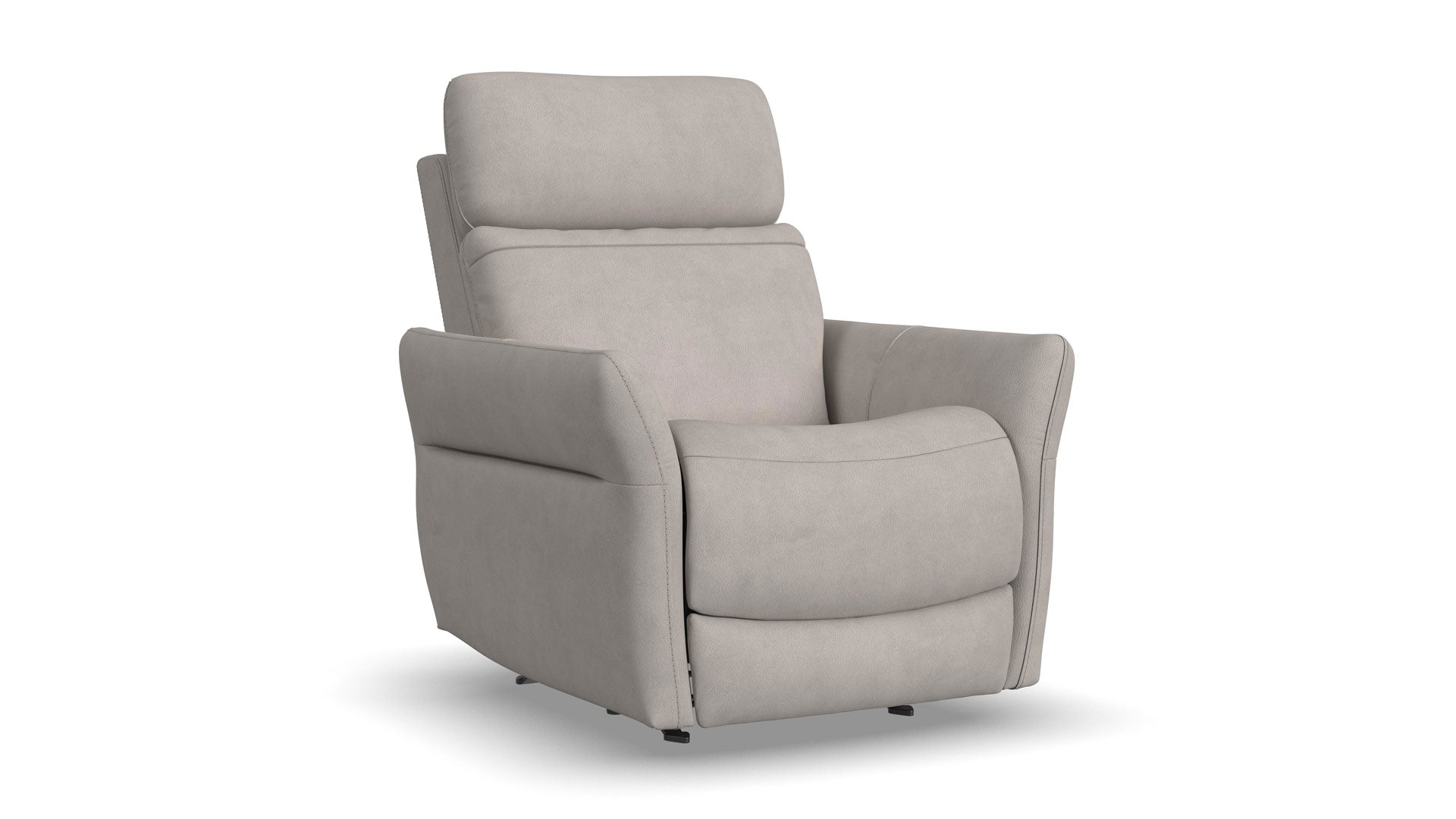 Sillón reclinable Cougar Pheasant Gray Power Rocker – Sillón de salón tapizado en tejido técnico con función de calor y masaje | Gallery Furniture