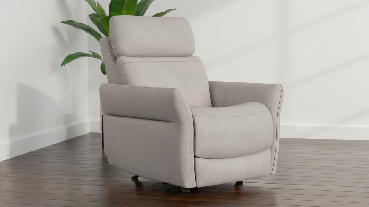 Cougar Pheasant Gray Power Rocker Recliner with Heat & Massage | Flexsteel
