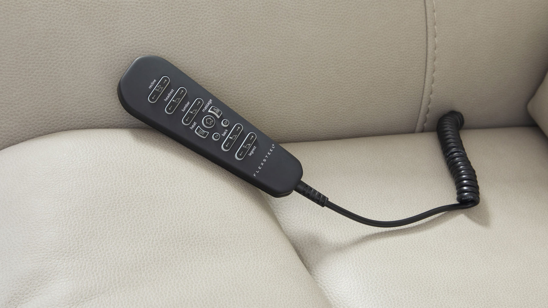 Sillón reclinable Cougar Pheasant Gray Power Rocker – Sillón de salón tapizado en tejido técnico con función de calor y masaje | Gallery Furniture