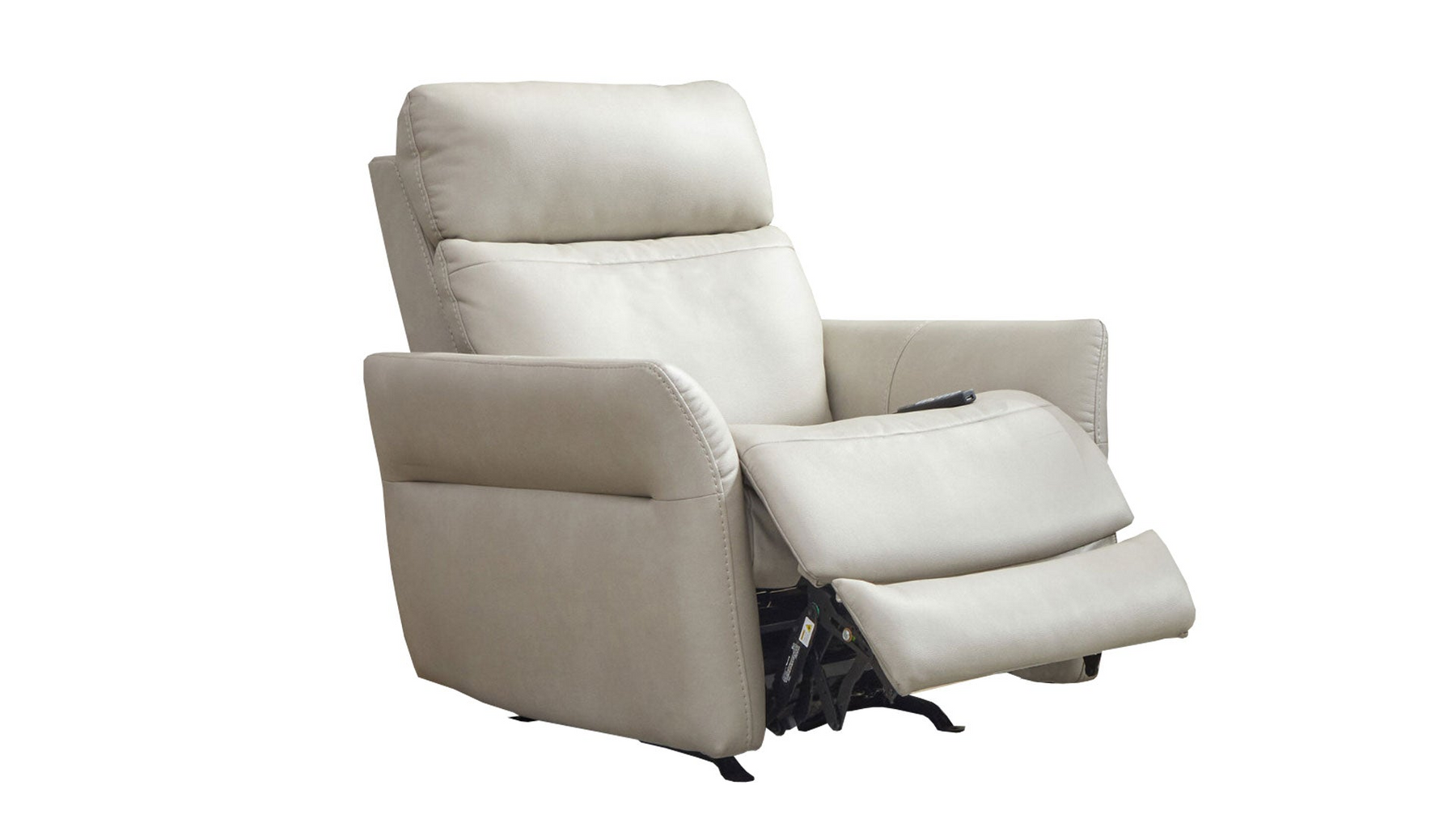 Sillón reclinable Cougar Pheasant Gray Power Rocker – Sillón de salón tapizado en tejido técnico con función de calor y masaje | Gallery Furniture