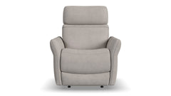 Sillón reclinable Cougar Pheasant Gray Power Rocker – Sillón de salón tapizado en tejido técnico con función de calor y masaje | Gallery Furniture