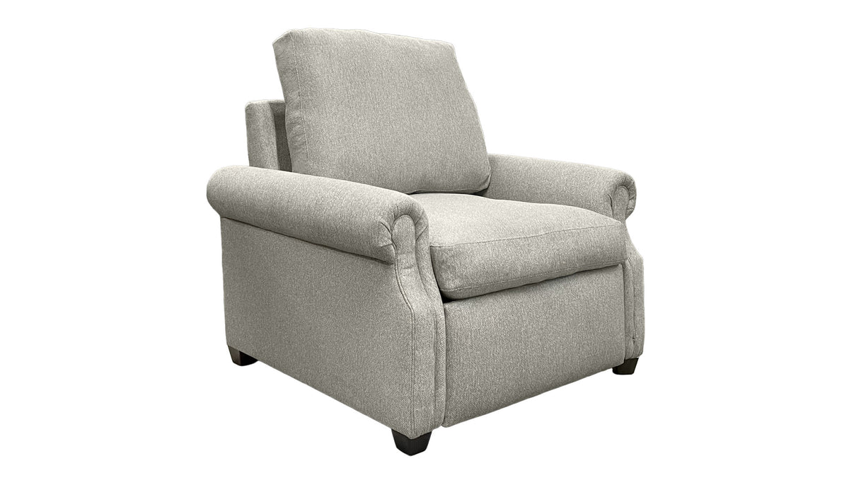 Solara Pebble Power Recliner by Mayo - Crypton Fabric Chair with Rolled Arms - Made in Texas