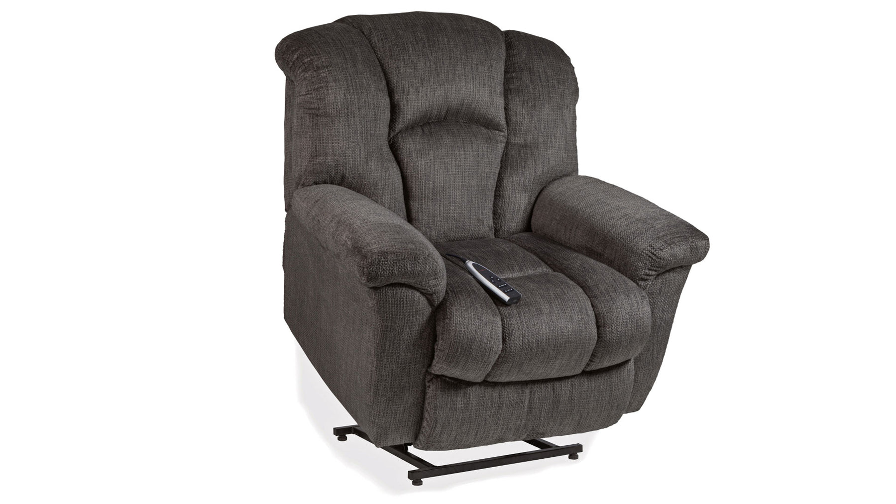Sillón reclinable con elevador Equalizer Ion Charcoal P1 – Sillón elevador fabricado en EE. UU. con estructura de madera maciza | Gallery Furniture