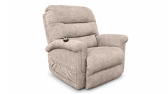 Sillón reclinable beige sobre fondo blanco