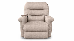 Sillón reclinable beige sobre fondo blanco