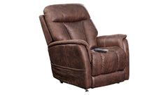 Sillón reclinable eléctrico Flexsteel Atlas Brown P3 – Sillón totalmente reclinable con reposacabezas y soporte lumbar eléctricos | Gallery Furniture