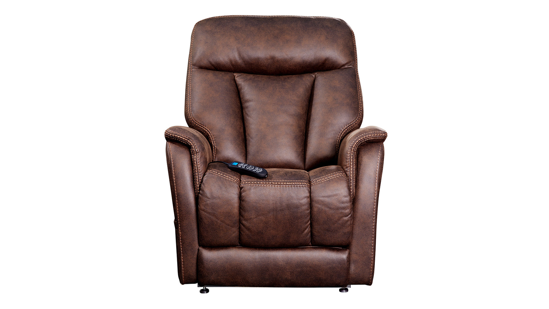 Sillón reclinable eléctrico Flexsteel Atlas Brown P3 – Sillón totalmente reclinable con reposacabezas y soporte lumbar eléctricos | Gallery Furniture
