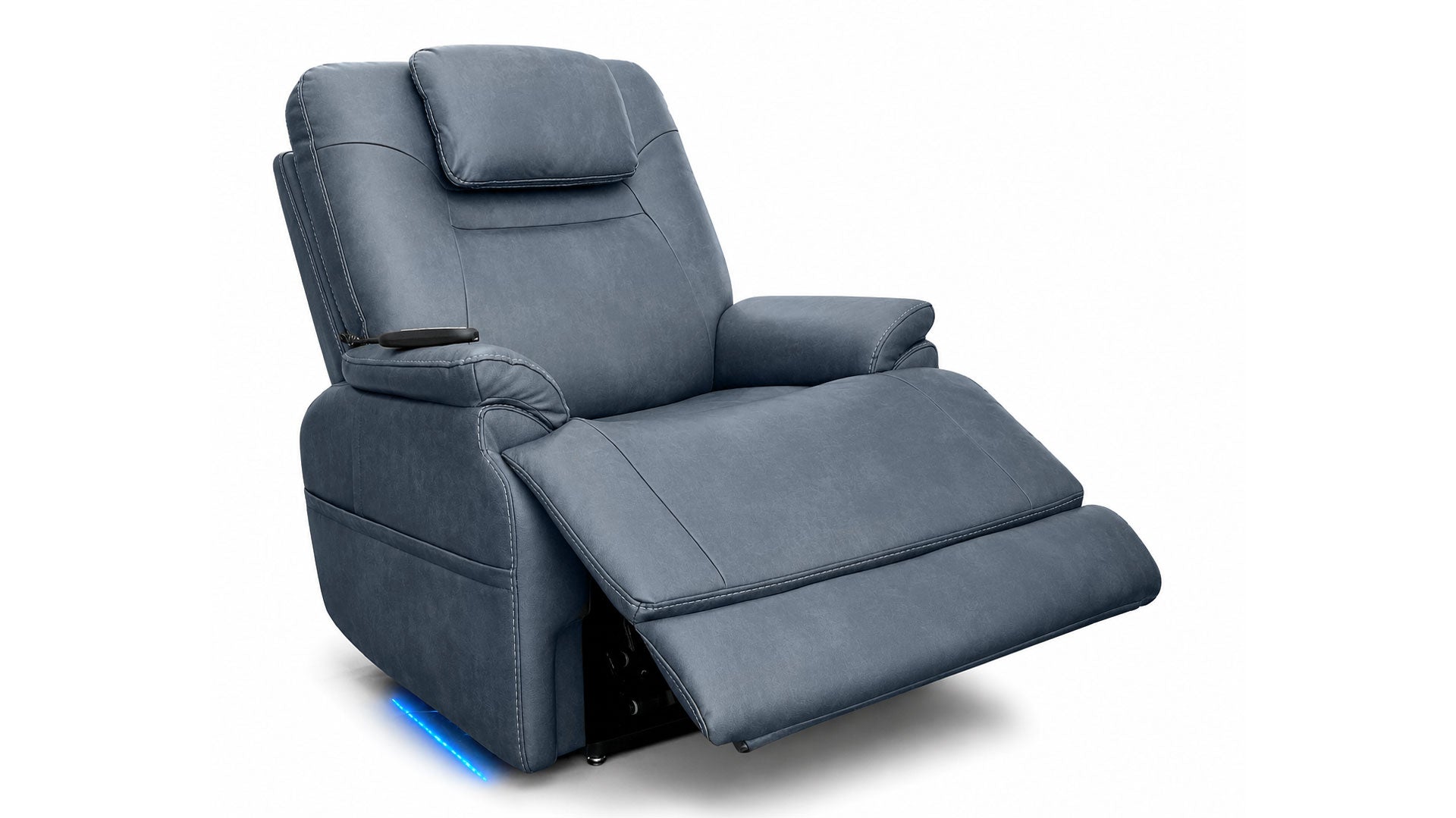 MacZcliner Performa Navy Blue P5 Power Lift Sleep Chair – Zero Gravity Recliner | Heat & Massage
