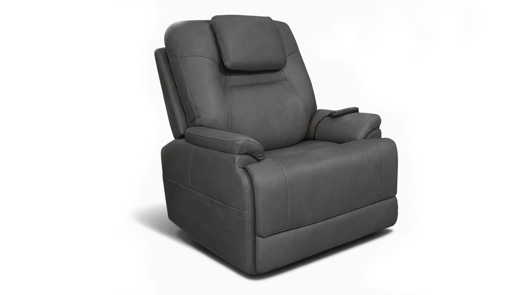 Sillón reclinable MacZcliner Performa en gris oscuro P5 con elevador eléctrico – Sillón reclinable de gravedad cero | Calefacción y masaje