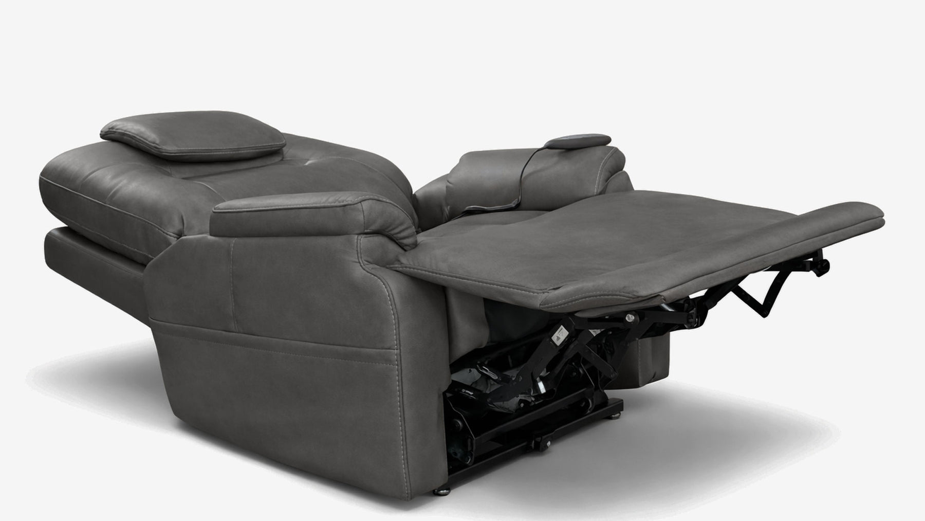 Sillón reclinable MacZcliner Performa en gris oscuro P5 con elevador eléctrico – Sillón reclinable de gravedad cero | Calefacción y masaje
