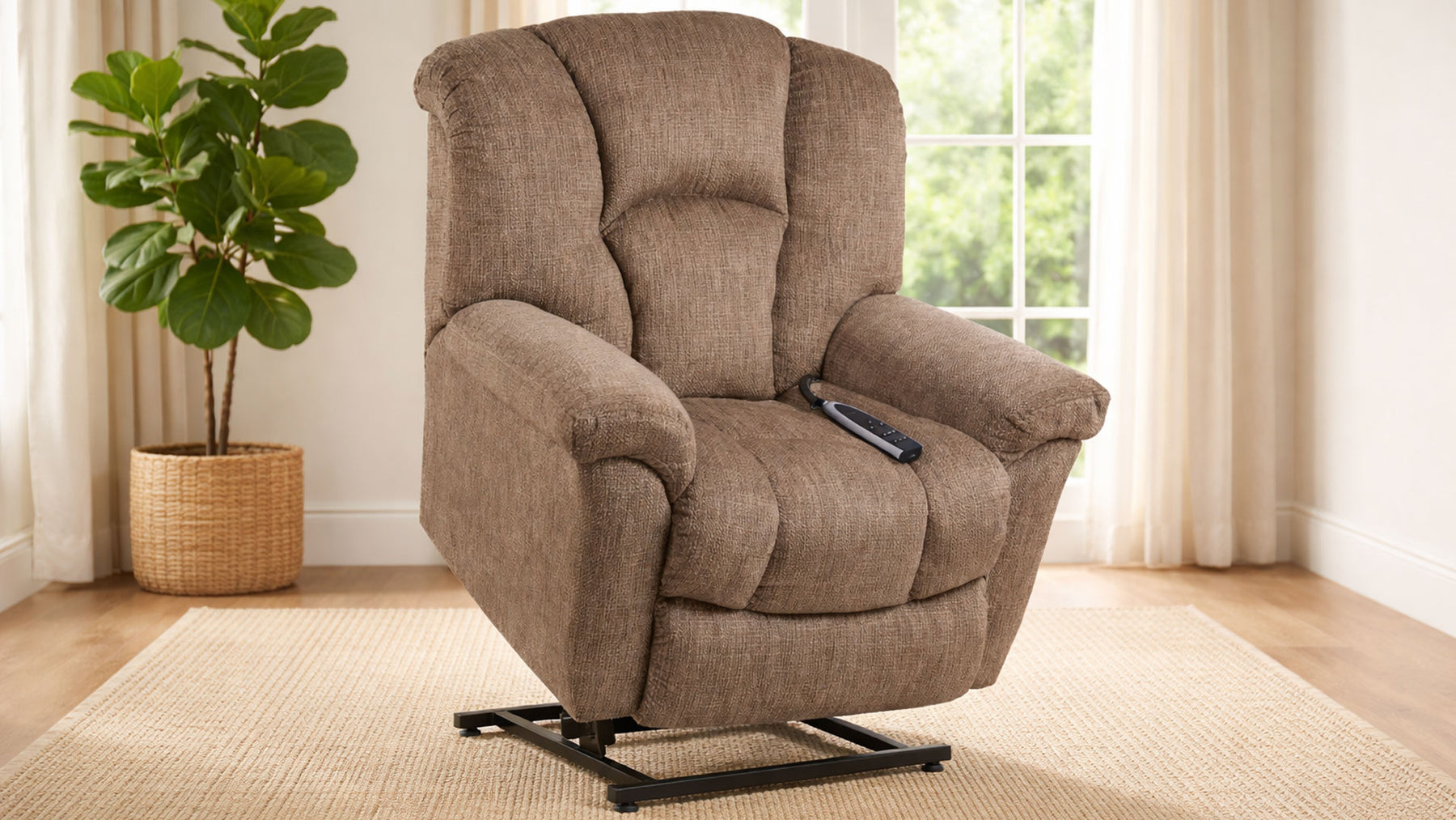 Equalizer Ion Camel P1 Power Lift Recliner – Made in USA Lift Chair with Hardwood Frame | Gallery Furniture